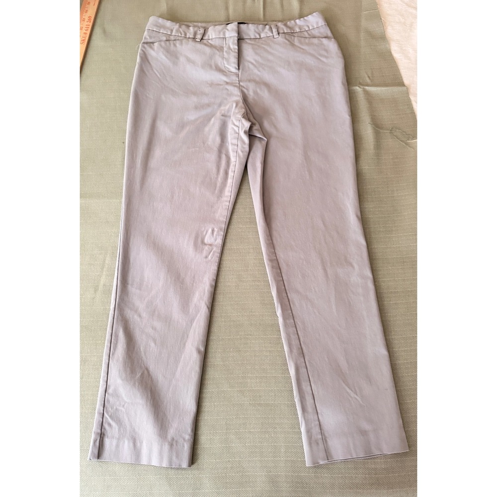 Mario Serrani Italy Women Light Taupe Slim Fit Stretch Trousers Size 8